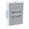 Azar Displays Two-Sided Acrylic Sign Holder W/ Pegboard Grippers 5.5" x 8.5", PK10 103326